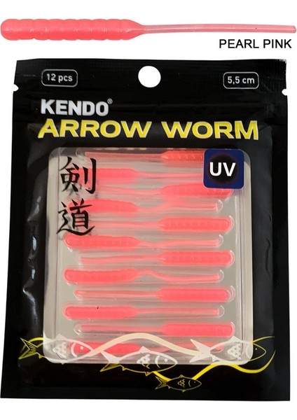 Arrow Worm Lrf Silikonu 5.5cm (12'li Paket) Karides Kokulu fiyatları