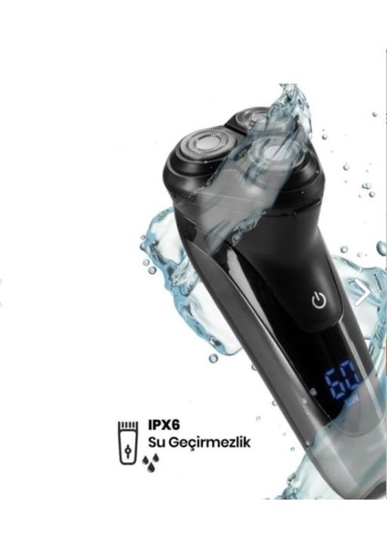 3 Başlıklı Şarjlı Erkek Traş Makinesi