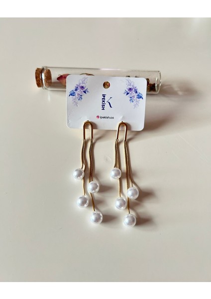 Bohem Tarzı Inci Boncuk Sallantılı Gold Renk Çivi Kapama Küpe – Zarif, Doğal ve Paslanmaz Çelik fiyatları