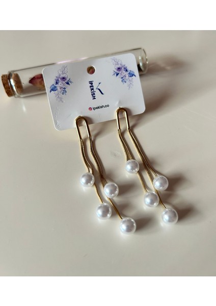 Bohem Tarzı Inci Boncuk Sallantılı Gold Renk Çivi Kapama Küpe – Zarif, Doğal ve Paslanmaz Çelik modelleri