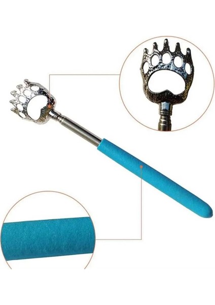 Teleskopik Sırt Kaşıma Aparatı, Açılır Kapanır, Metal, Dayanıklı ve Pratik Kullanım