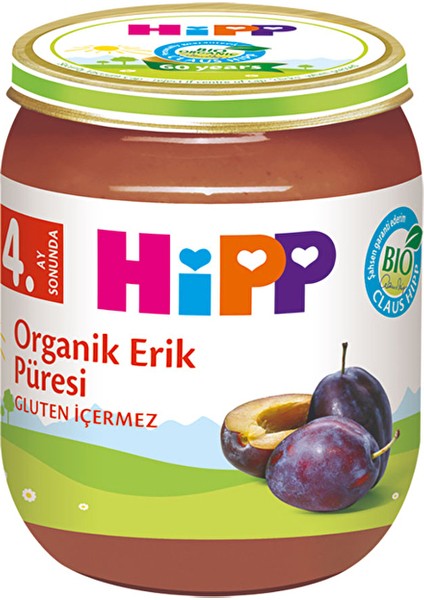 Organik Erik Püresi Kavanoz Maması 125 G