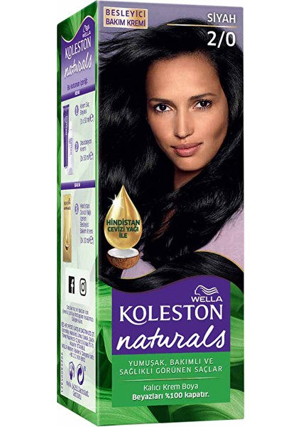 Naturals Saç Boyası Maxi Siyah 2/0