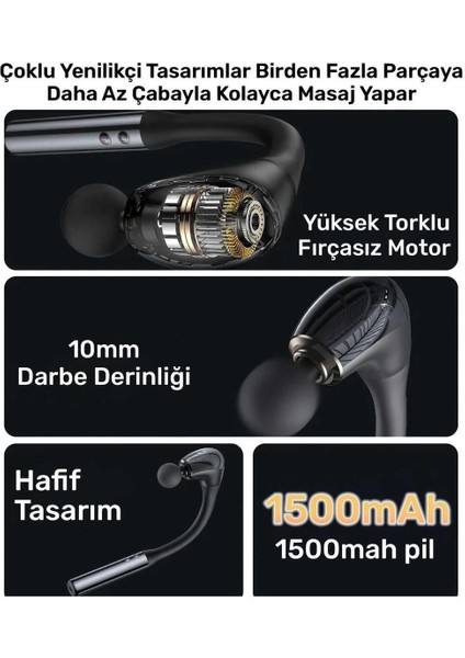 5 Seviyeli Uzun Saplı 2600RPM Profesyonel Sporcu Masaj Tabancası modelleri