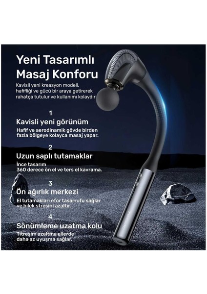 5 Seviyeli Uzun Saplı 2600RPM Profesyonel Sporcu Masaj Tabancası fırsatları
