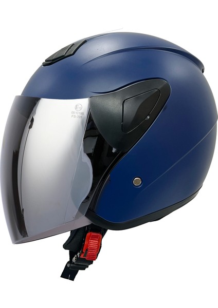 Sw 733 Mat Mavi Yarım Kask