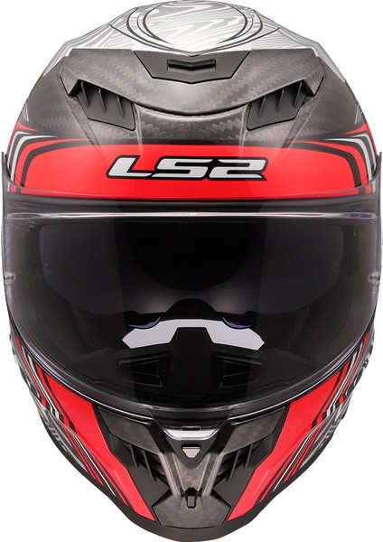 Dragon Enthum Karbon Kapalı Kask Kırmızı