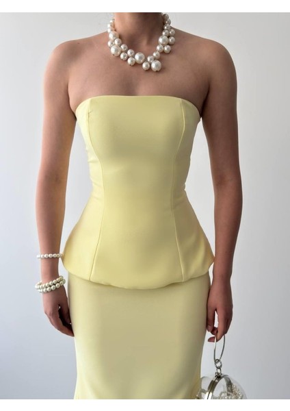 Spas Straplez Elbise