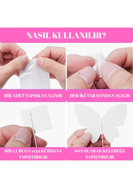 Gri-Siyah 42'li Kelebek Figür Pasta Süsü Seti – Renkli 3D Kelebek Figürlü Pasta ve Dekor Süsü fiyatları