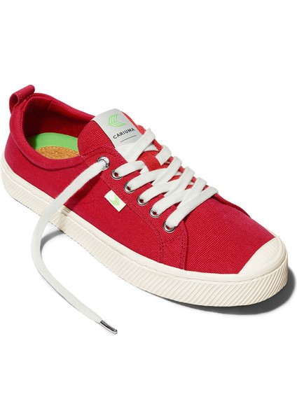 100103R01W-OCA Low Canvas Sneaker Kırmızı Kadın Lifestyle Ayakkabı fiyatları