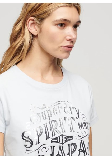 Yuvarlak Yaka Baskılı Ekru Kadın T-Shirt W1011396A fiyatları