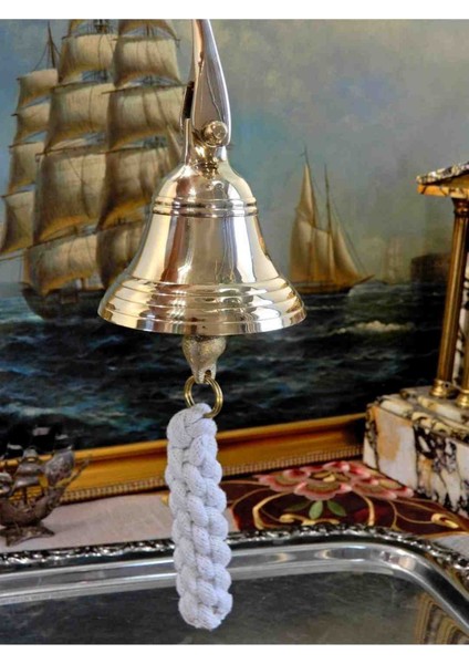 Premium Pirinç Duvar Çanı Antik El Yapımı Dekoratif Zil Vintage Lüks Marin Ev Ofis Bahçe Şömine Aksesuarı indirimleri