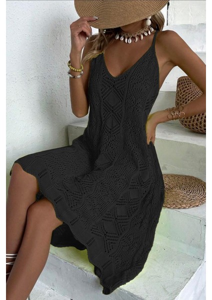 Kadın Kalın Askılı Triko Elbise fırsatları