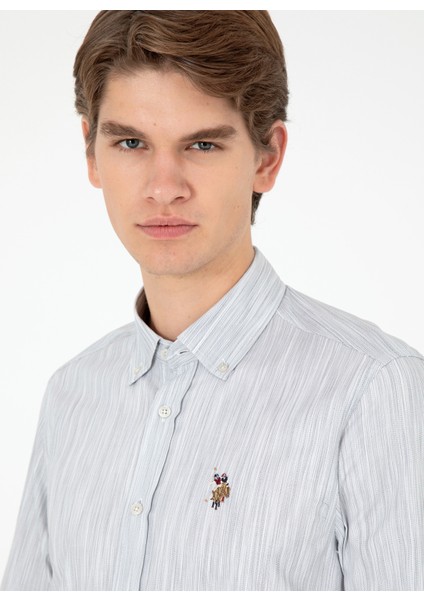 Slim Fit Klasik Yaka Açık Gri Erkek Gömlek G081SZ004.000.1959046 fiyatları