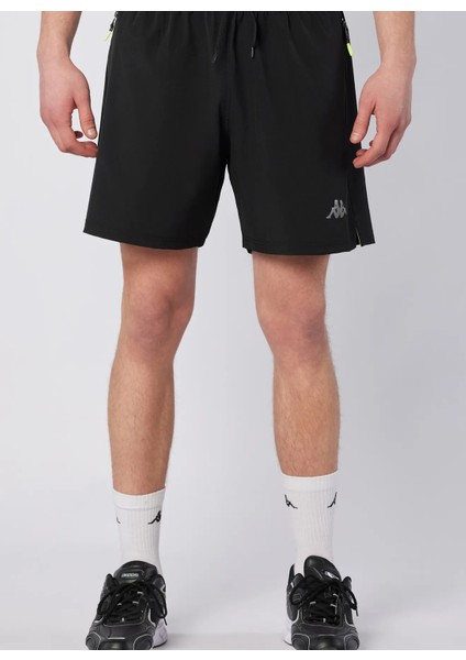 382H11W-005 Fastına Short Siyah Lastikli Bel Regular Fit Düz Erkek Şort