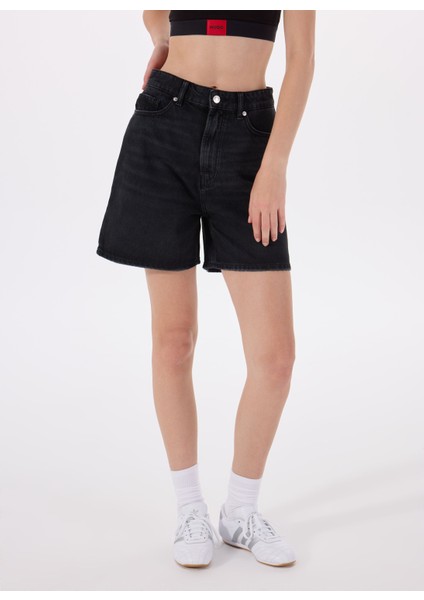 Yüksek Bel Regular Fit Siyah Kadın Denim Şort 50538855 fiyatları