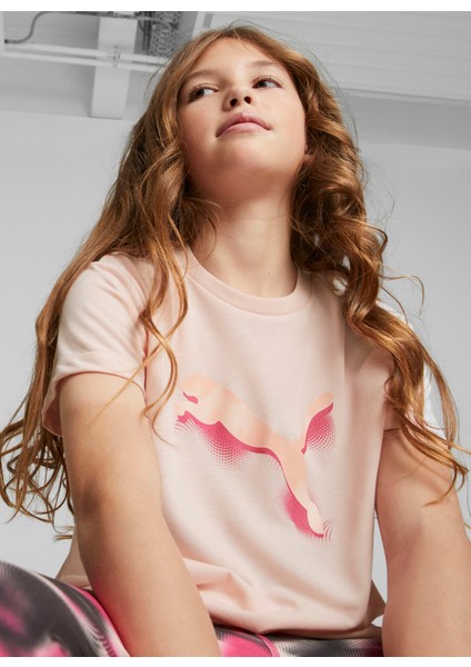 Düz Pembe Kız Çocuk T-Shirt 67347466-MODERN Sports Tee