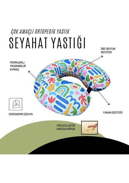 Visco Ortopedik Seyahat Yastığı, Konfor ve Destek Sağlayan Yumuşak Tasarım fiyatları