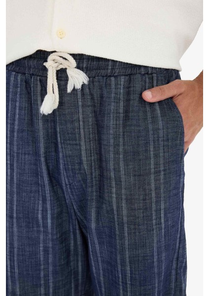 Relax Fit Beli Bağcıklı Bermuda Şort F7122AX25SM