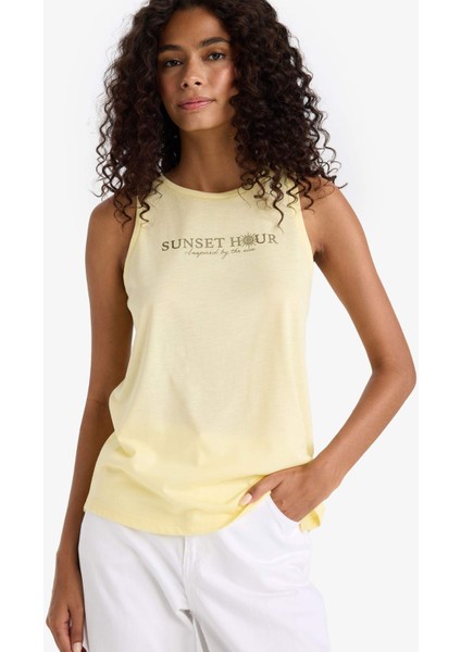 Relax Fit Bisiklet Yaka Baskılı Atlet F6237AX25HS modelleri