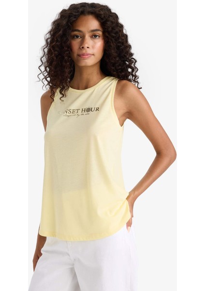 Relax Fit Bisiklet Yaka Baskılı Atlet F6237AX25HS fırsatları