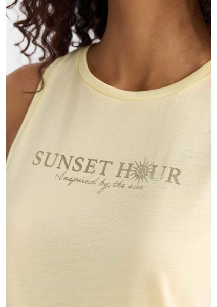 Relax Fit Bisiklet Yaka Baskılı Atlet F6237AX25HS indirimleri