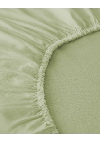 Novella Premium Soft Cotton Çift Kişilik Lastikli Çarşaf 160X200 cm Açık Yeşil modelleri