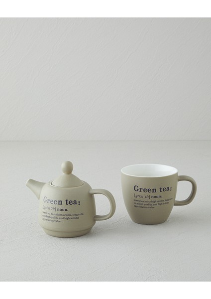 Green Tea New Bone China Demlik Seti 300 ml Yeşil fiyatları