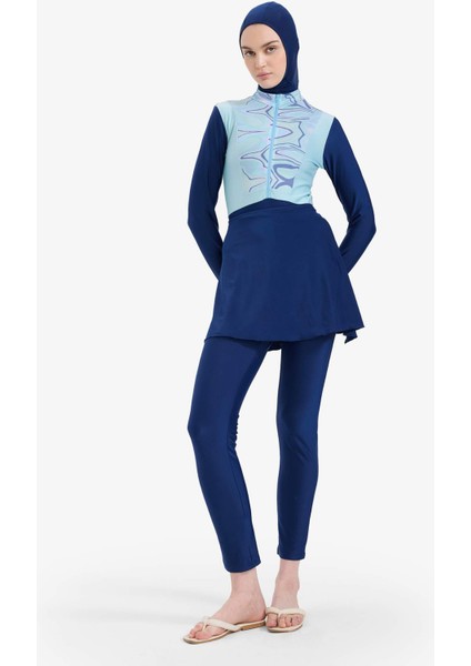 Regular Fit Hızlı Kuruyan Baskılı 5'li Burkini Takım E7998AX25HS