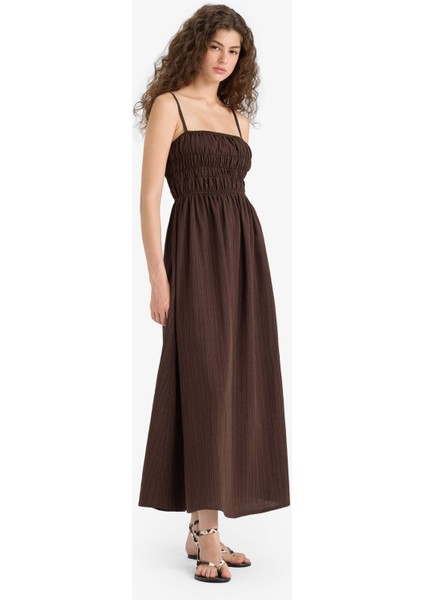 Keten Görünümlü Askılı Maxi Elbise C9236AX25HS modelleri