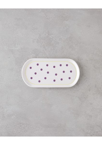 Luck Seramik Kayık Tabak 22 cm Mor