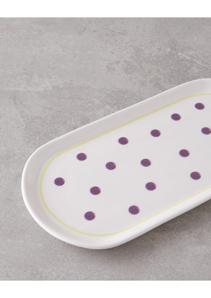 Luck Seramik Kayık Tabak 22 cm Mor modelleri