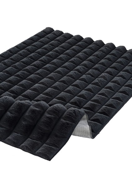 Diamante 7006 Antrasit - Yumuşak Peluş Halı | Kaymaz Yıkanabilir Halı