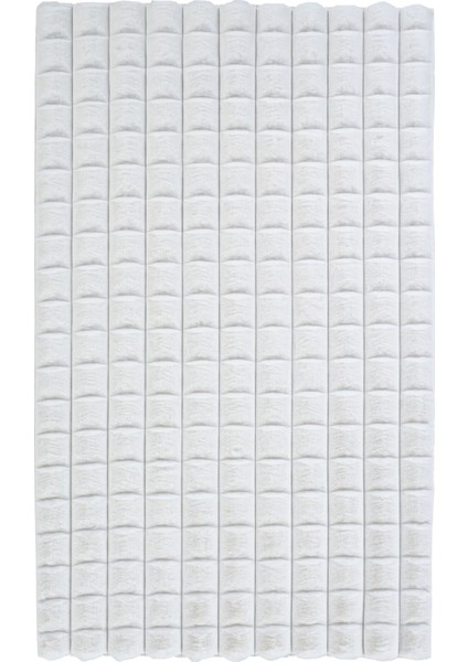 Diamante 7001 Beyaz - Yumuşak Peluş Halı | Kaymaz Yıkanabilir Halı indirimleri