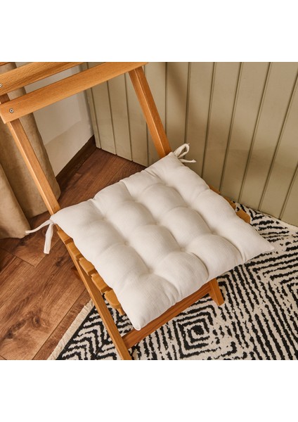Soft Traum Sandalye Minderi - Ekru - 40x40 cm