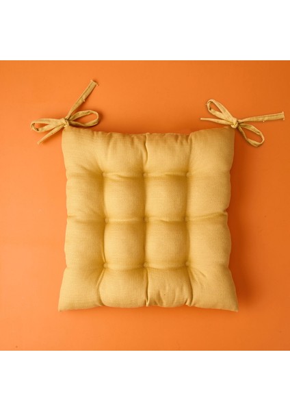 Soft Traum Sandalye Minderi - Hardal - 40x40 cm