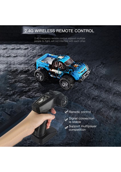 Uzaktan Kumandalı Araba 2.4ghz Her Arazi Uzaktan Kumandalı Kamyonet Off Road Araba 4WD Araç Hediyeleri Çocuklar Yetişkinler Için LED Işık 2 Pil (Yurt Dışından) indirimleri