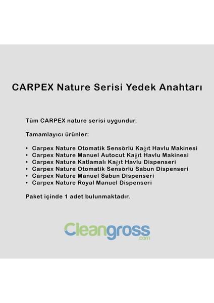 Nature Serisi Yedek Anahtarı modelleri