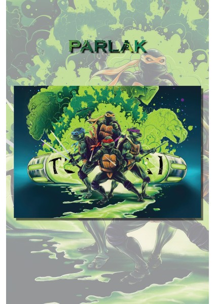 Ninja Kaplumbağalar Animasyon, Film, Çizgi Poster - Duvar Kağıdı Yüksek Kalite Baskı