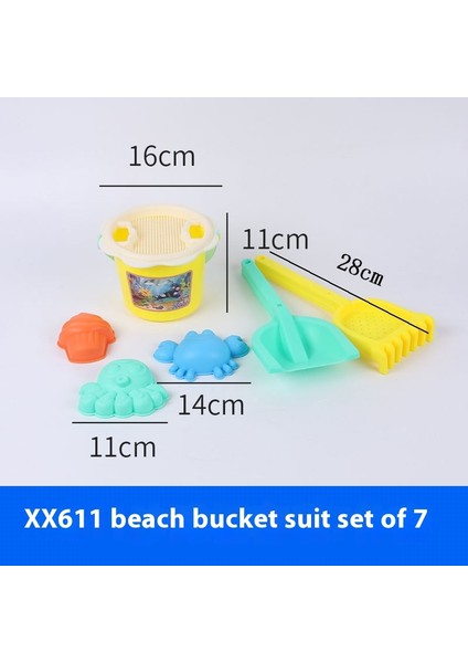 Çocuk Plaj Oyuncakları Kova Kombinasyon Seti Kazma Kum Oyunu Kum Kazma Toprak Oyunu Kar Su Oyun Araçları Kürek Plastik Kova (Yurt Dışından)