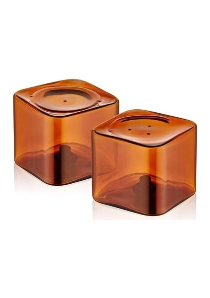 CAM0454 Kare Tuzluk Biberlik 2 Li Set Amber 6x5 cm fiyatları