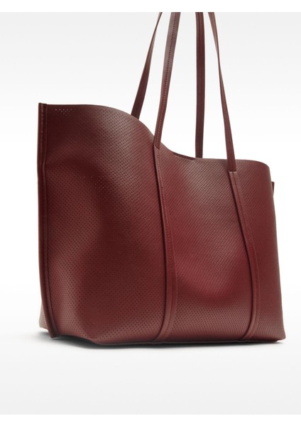 Içi Çıkarılabilir Delikli Shopper Çanta