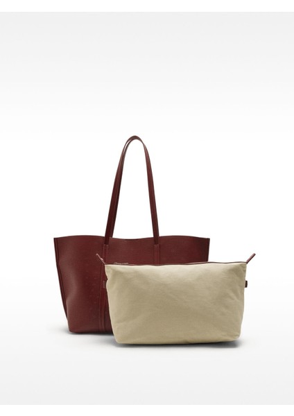 Içi Çıkarılabilir Delikli Shopper Çanta