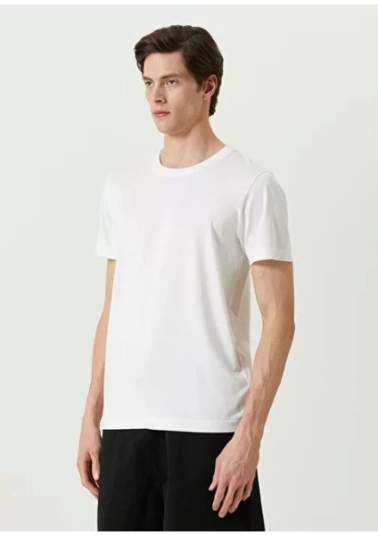 Unisex Basic Bisiklet Yaka Regular T-Shirt - Beyaz