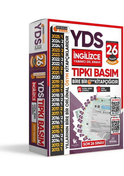 2025 YDS İngilizce ÖSYM Tıpkı Basım Çıkmış Soru Deneme 24’lü Fasikül fırsatları