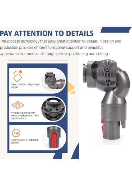 Dyson V7 V8 V10V11 Elektrikli Süpürge Parçaları Için Doğrudan Li Emiş Başlığı Bağlantı Konnektörü Adaptör Seti, Bilyalı Tekerlekler Yan Kapak (Yurt Dışından) indirimleri