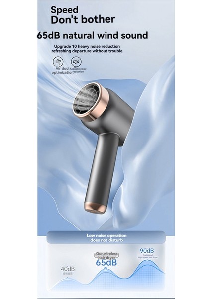 Kablosuz Saç Kurutma Makinesi Tak ve Şarj 2'si Bir Arada 1 USB Şarjlı Soğuk Sıcak Rüzgar Kablosuz Saç Kurutma Makinesi A Ab Fişi (Yurt Dışından) indirimleri