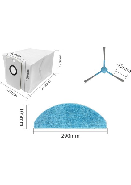 Conga 8290 Robot Süpürge Aksesuarları Yan Fırça ve Paspas Yedek Malzemeleri (Yurt Dışından) modelleri