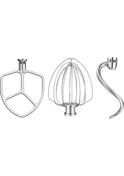 Kitchenaid 5.5-6 Qt Kase Kaldırmalı Stand Mikseri Için Paslanmaz Çelik Aksesuarlar, 6 Tel Çırpma Teli, Çırpıcı, Hamur Kancası Dahil (Yurt Dışından)