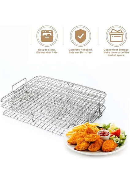 Ninja Foodi Grill Xl Air Fryer Çok Katmanlı 3 Yığılabilir Kurutma Rafı Tost Rafı Air Fryer Parçaları Için Hava Fritöz Rafı (Yurt Dışından) modelleri